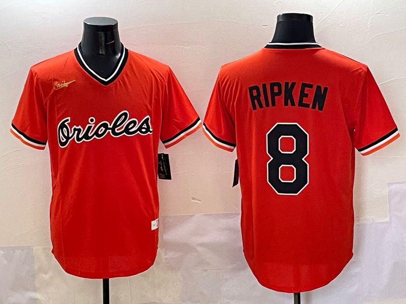 Men Baltimore Orioles #8 Ripken Orange Game 2025 Nike MLB Jersey style 5094